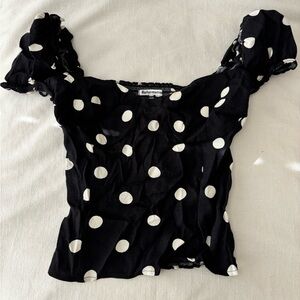 Reformation polka dot top